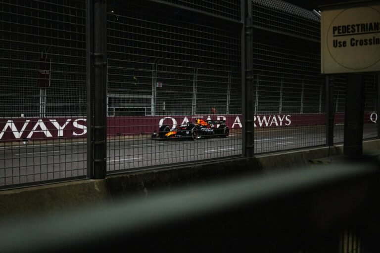Formula racing car on track