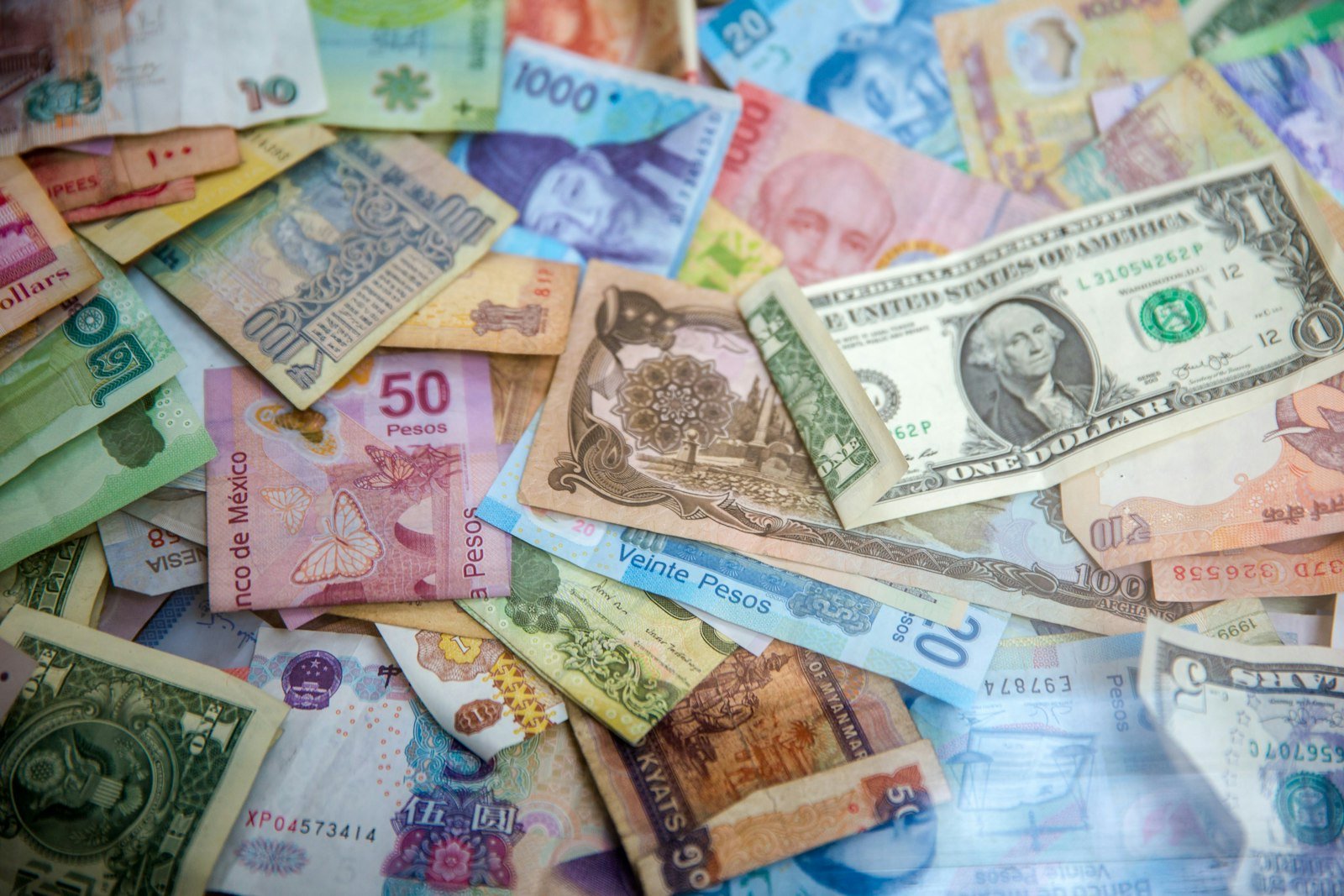 International banknotes from different countries