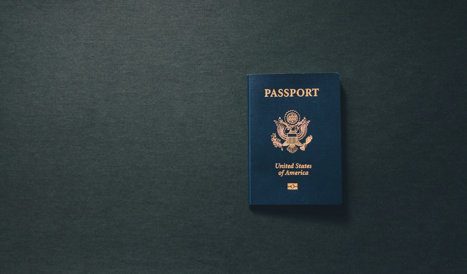Passport book on a table